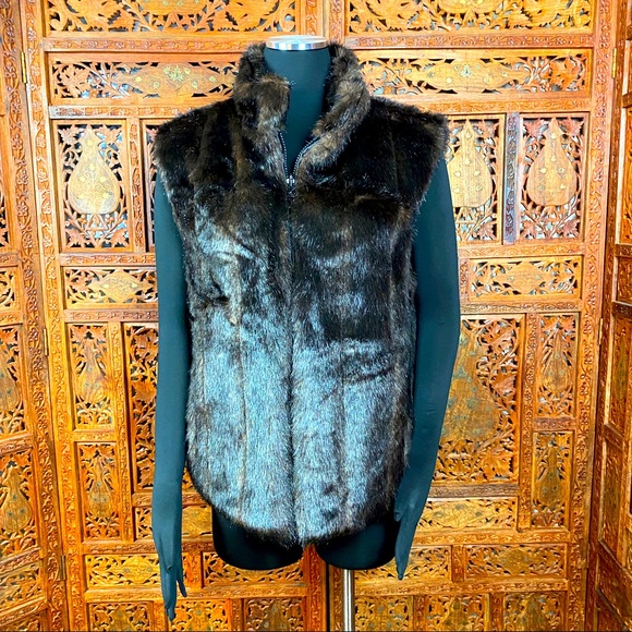 Giacca Gallery Company Reversible Fur Vest - Picture 11 of 12